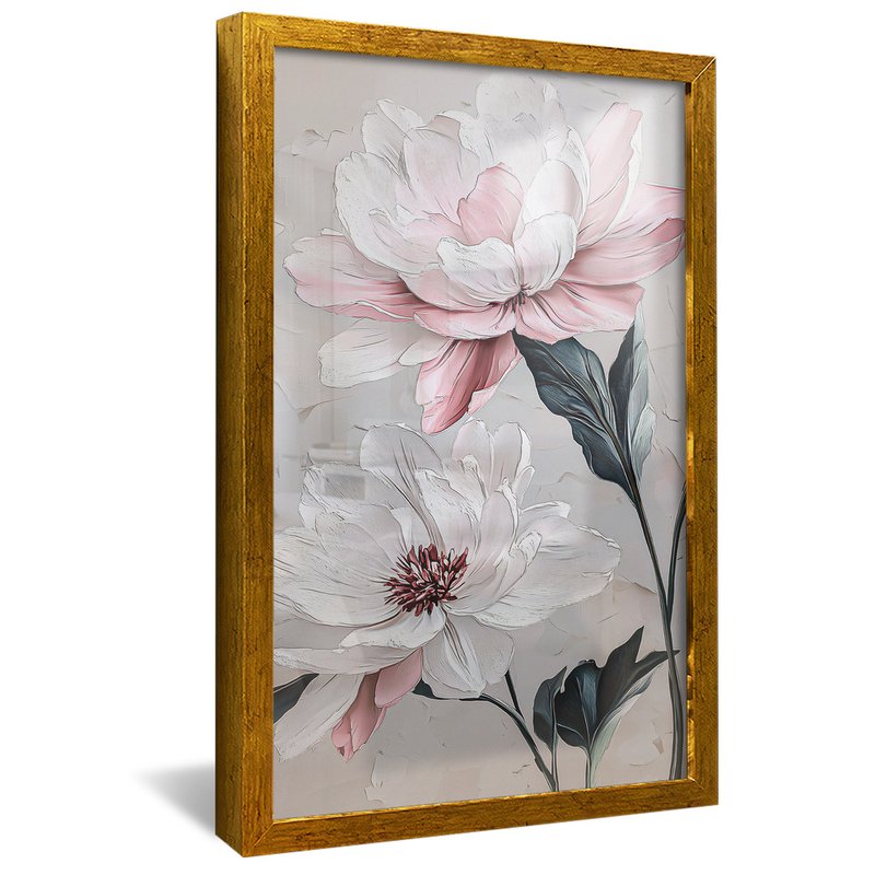 White and Pink Flower V2078 Canvas