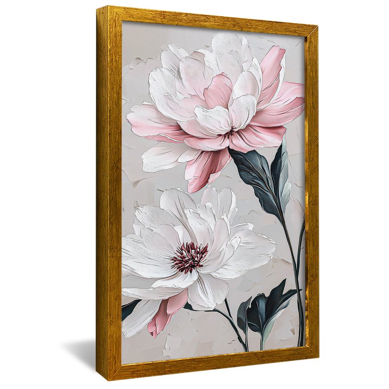 White and Pink Flower V2078 Canvas