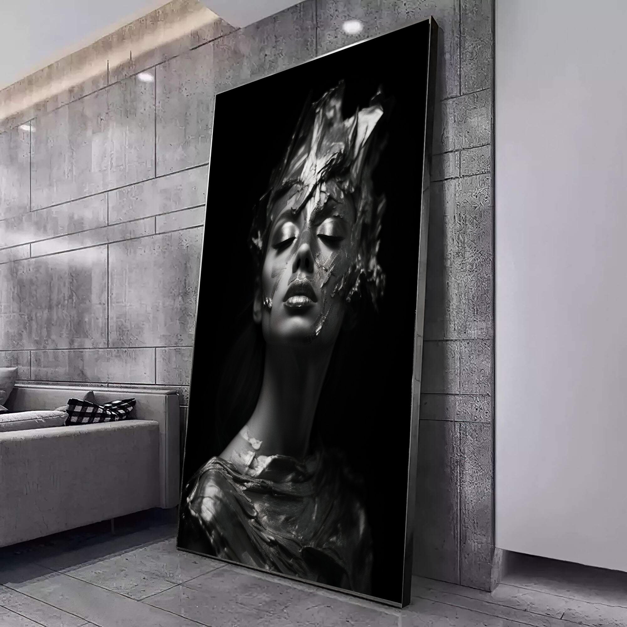 Woman Luxury Silver Canvas