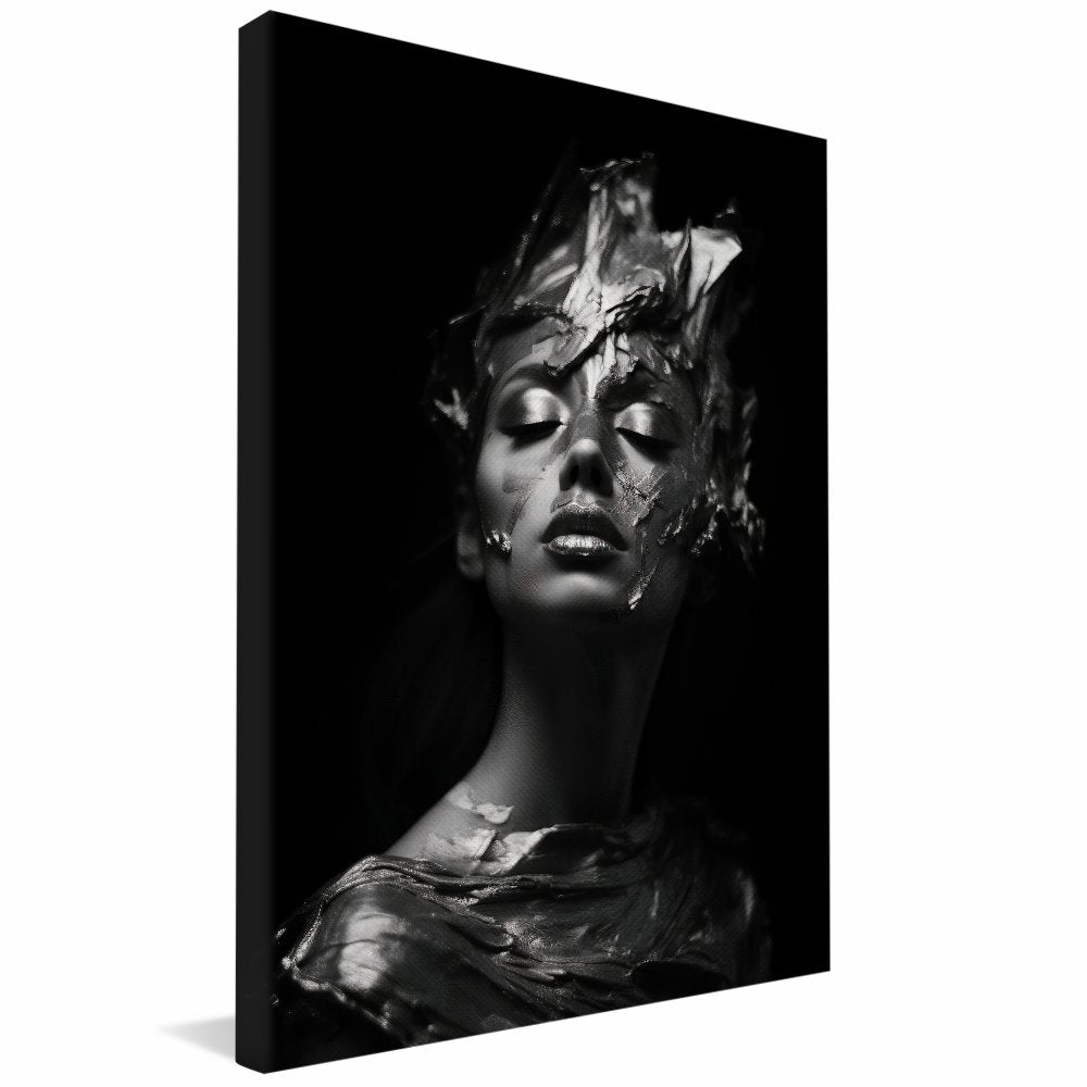 Woman Luxury Silver Canvas