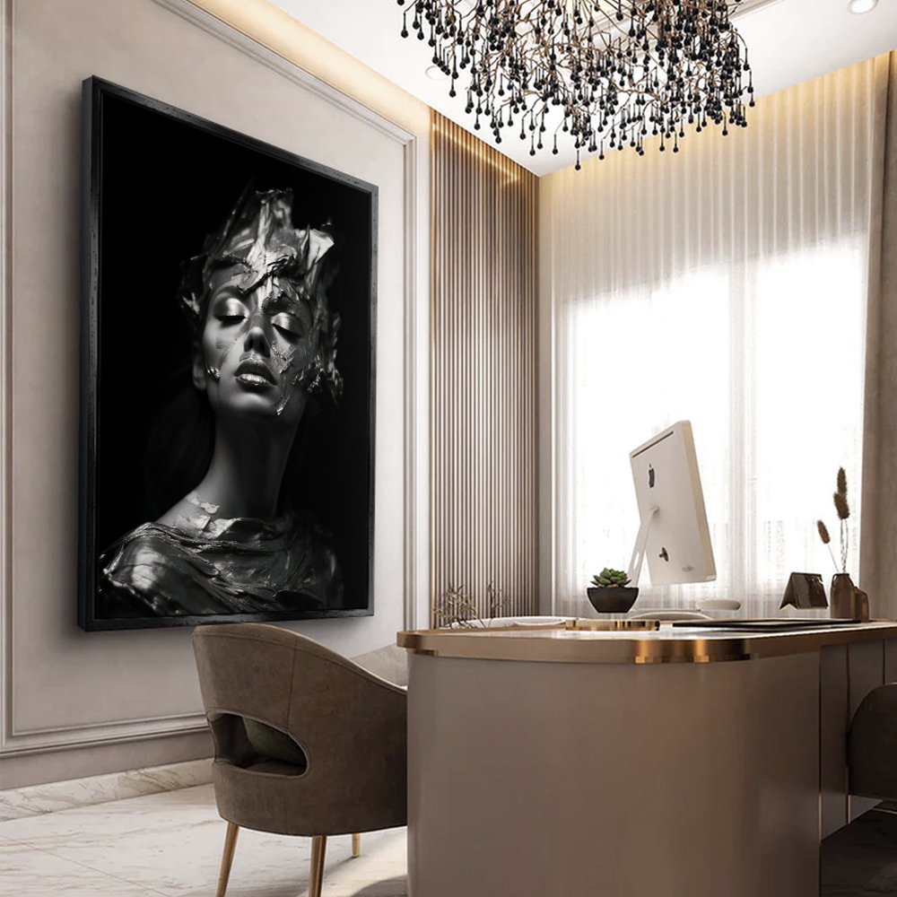 Woman Luxury Silver Canvas