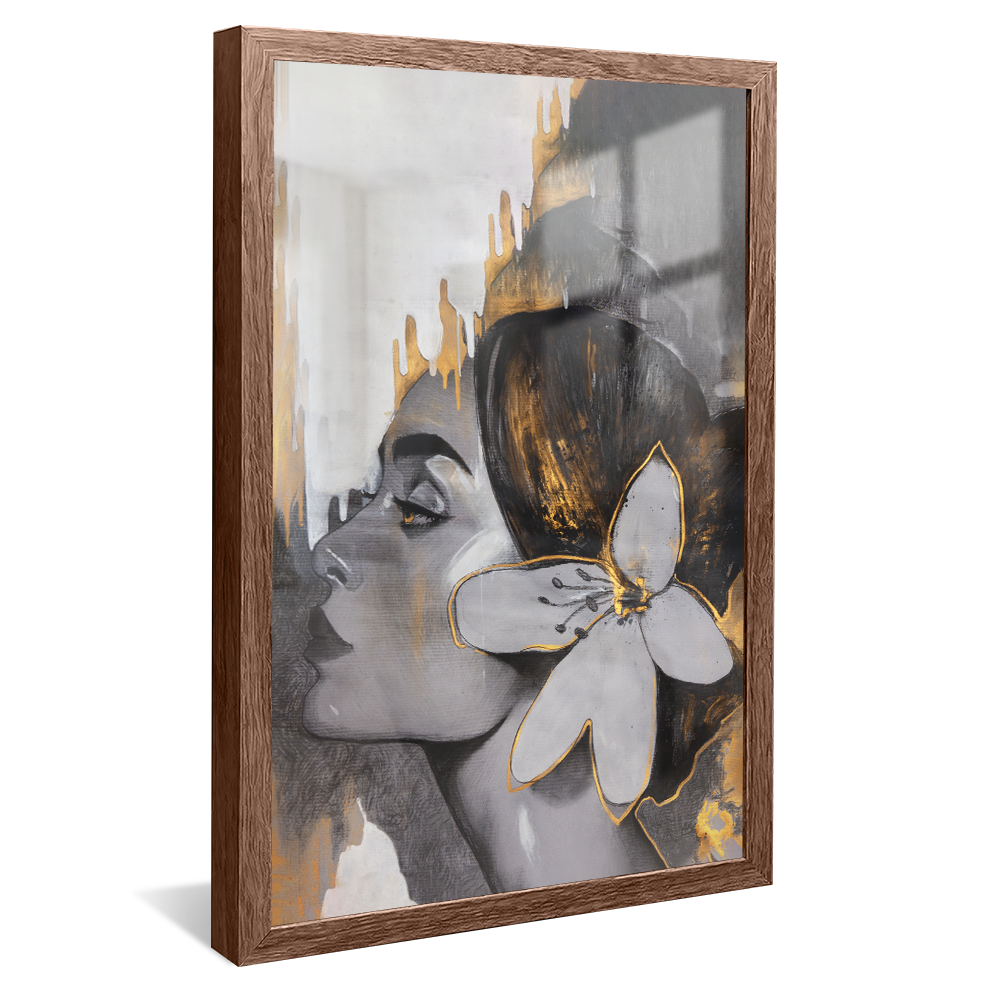 Woman and Flower V772 Canvas