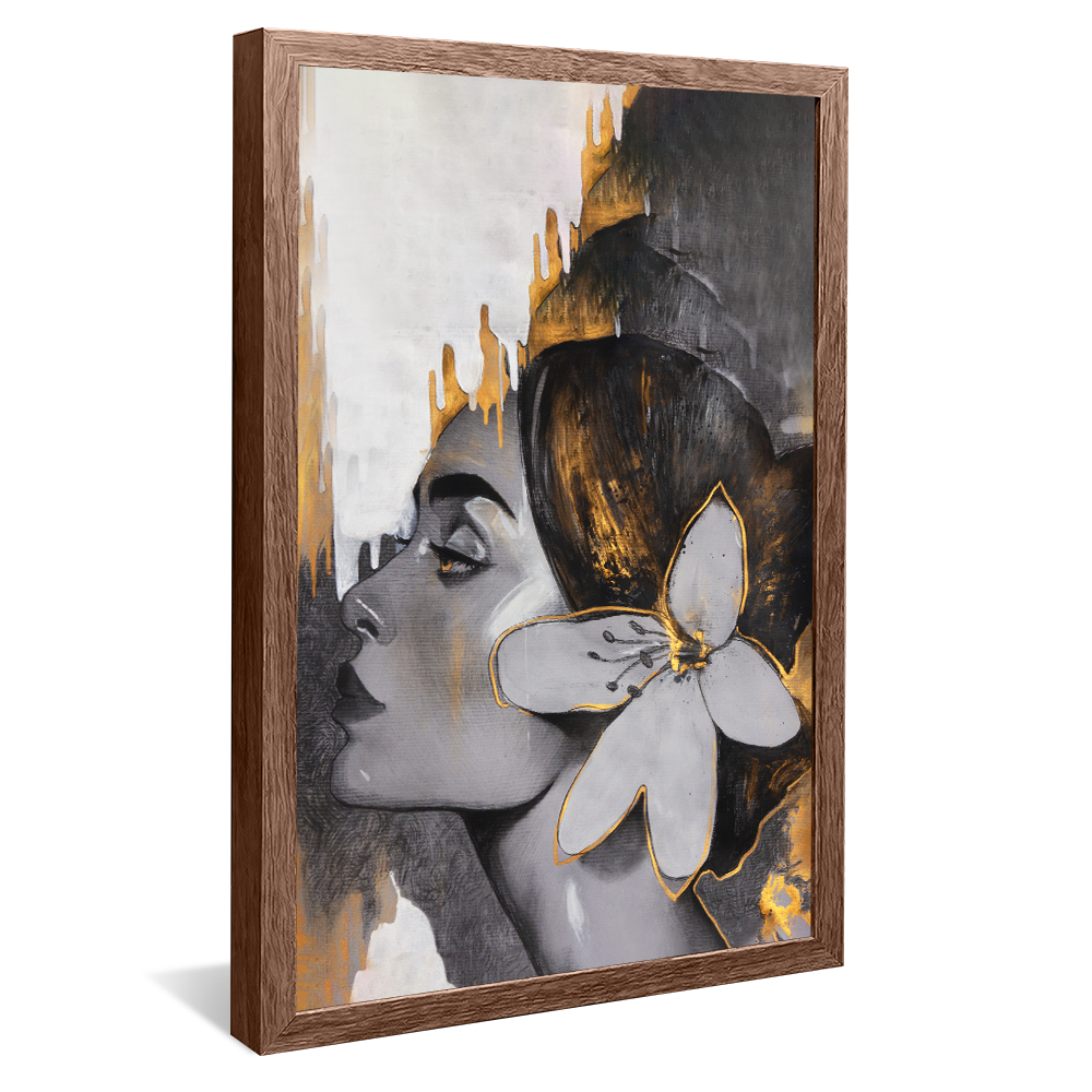 Woman and Flower V772 Canvas