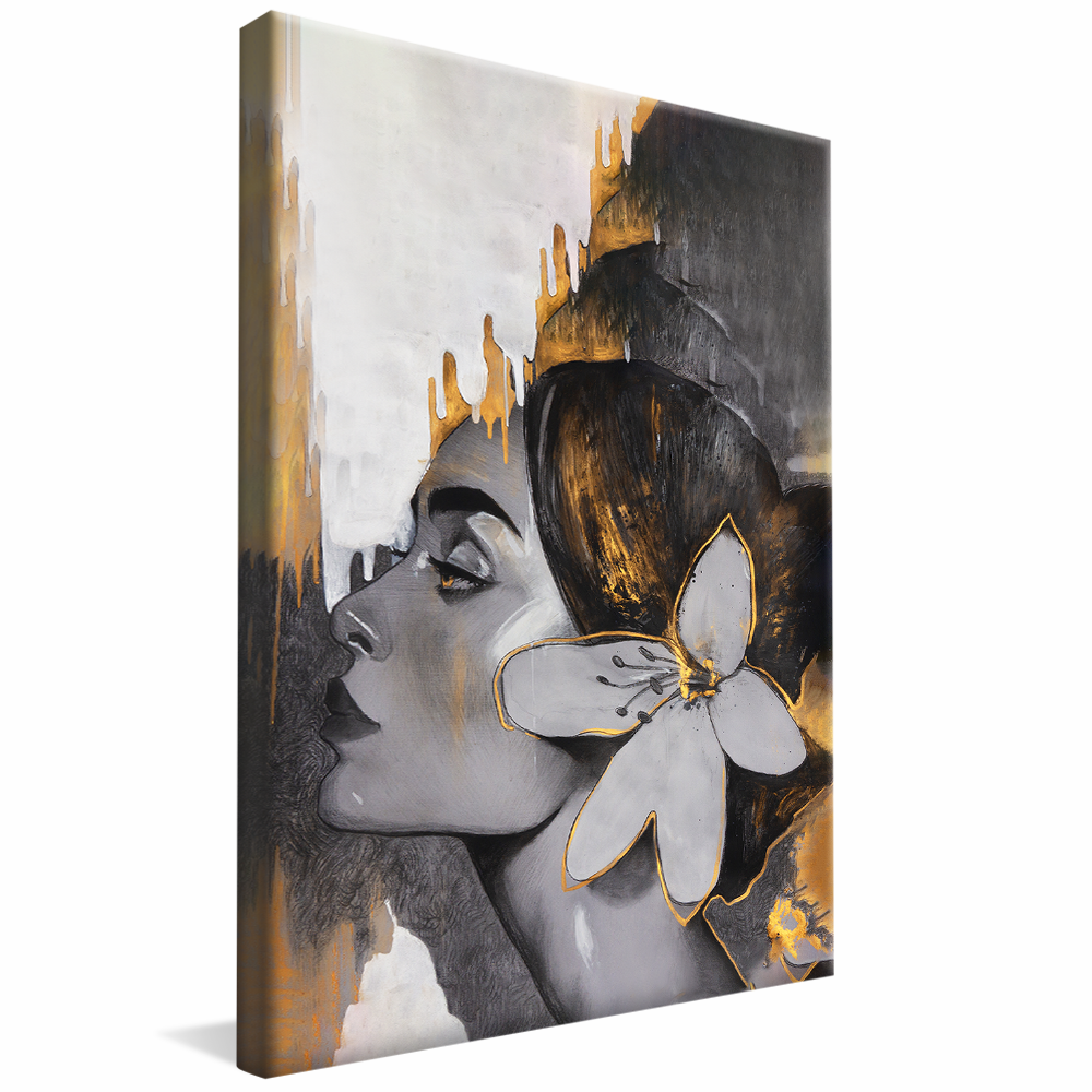 Woman and Flower V772 Canvas