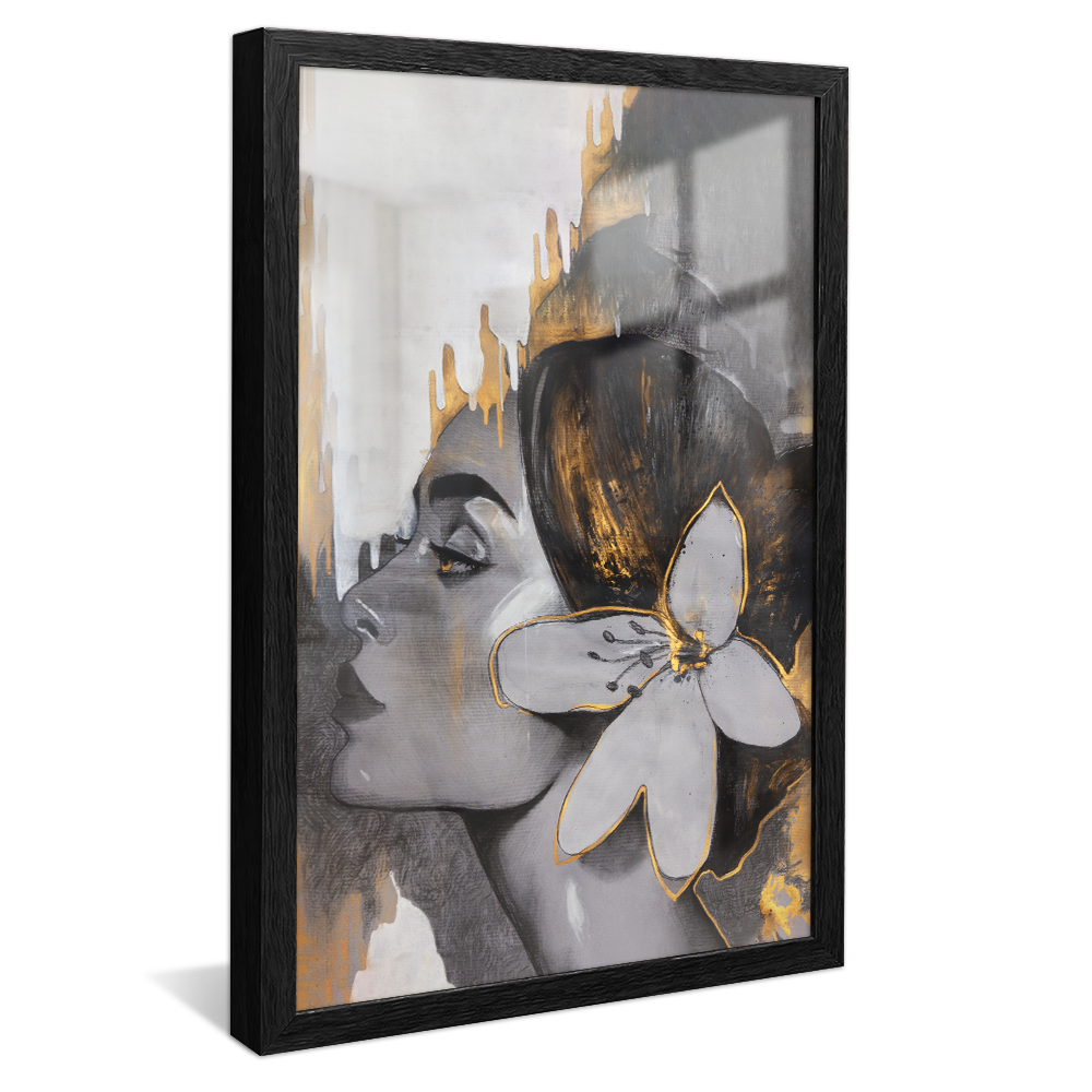 Woman and Flower V772 Canvas