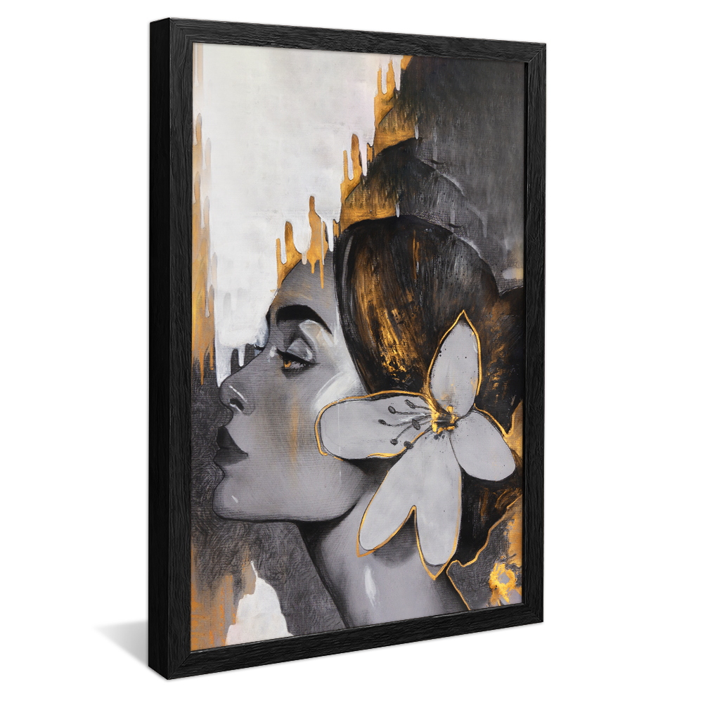 Woman and Flower V772 Canvas