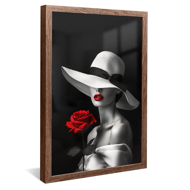 Woman and Rose V1600 Canvas