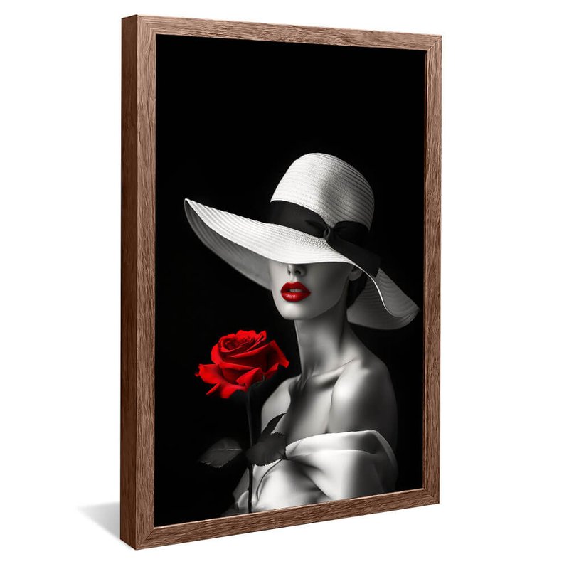 Woman and Rose V1600 Canvas