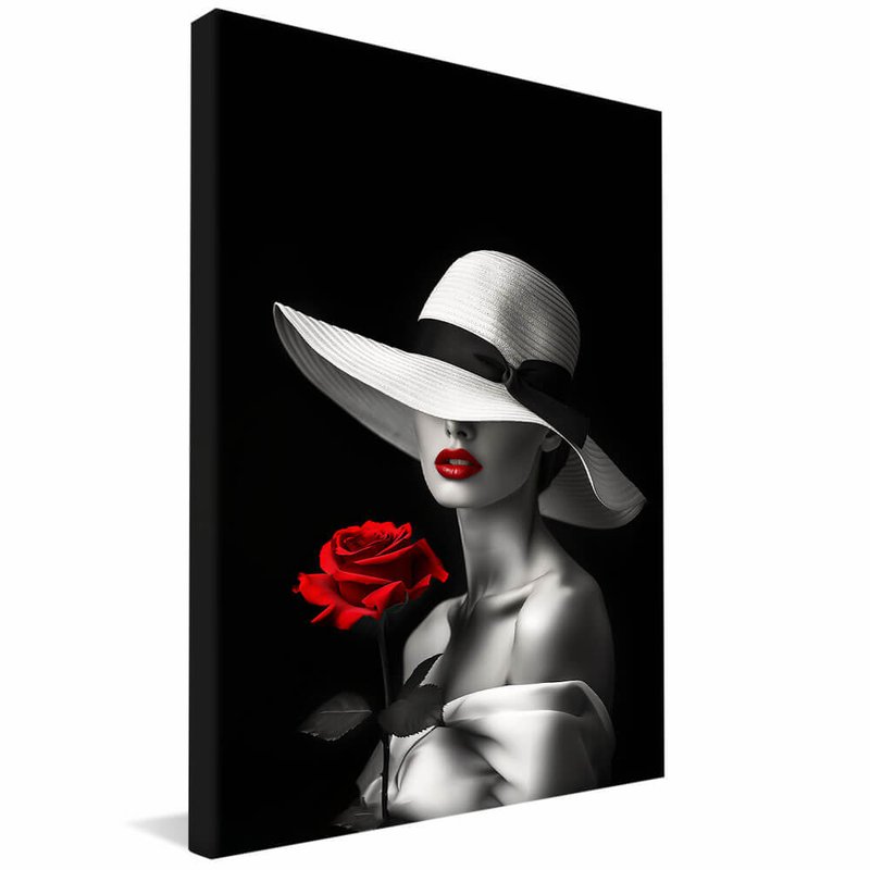 Woman and Rose V1600 Canvas