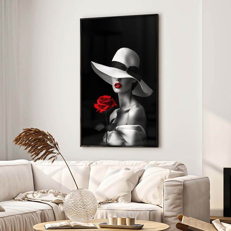 Woman and Rose V1600 Canvas