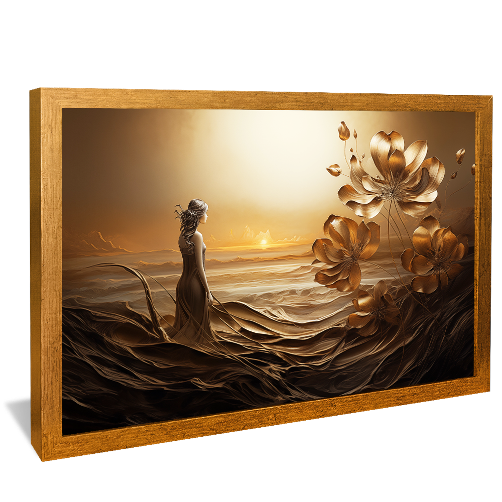 Woman in Silence Abstract V881 Canvas