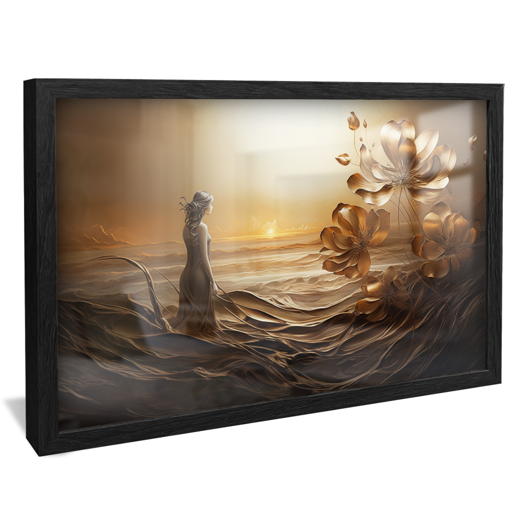 Woman in Silence Abstract V881 Canvas