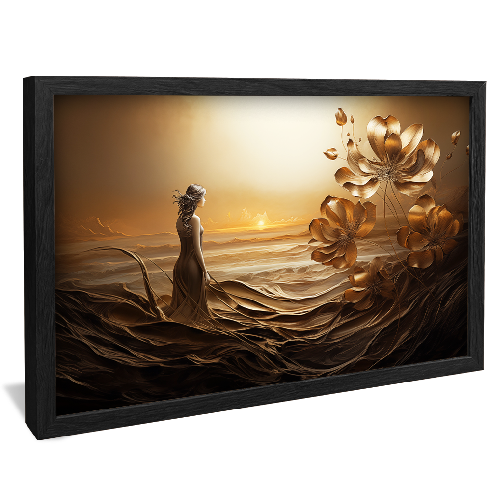 Woman in Silence Abstract V881 Canvas