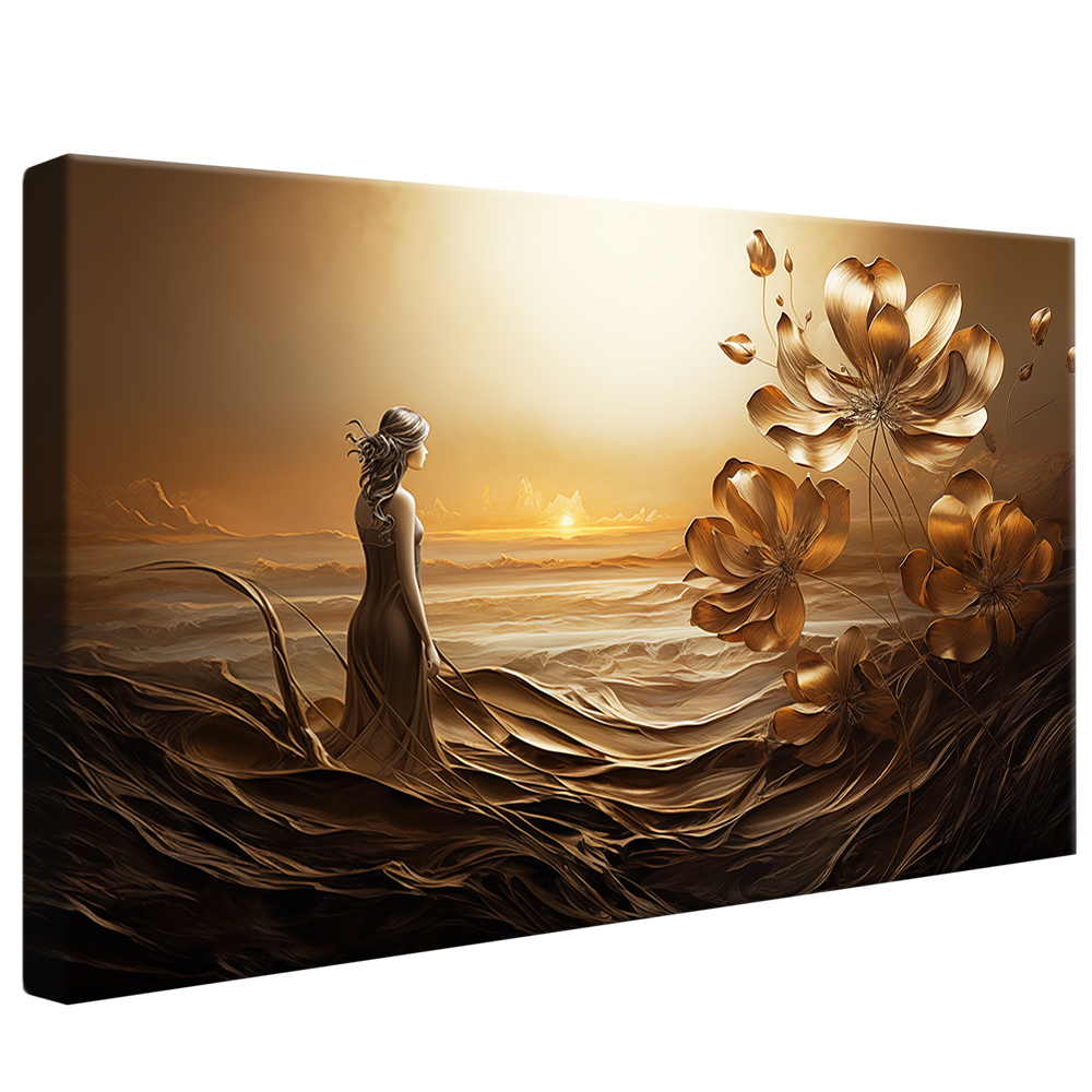 Woman in Silence Abstract V881 Canvas