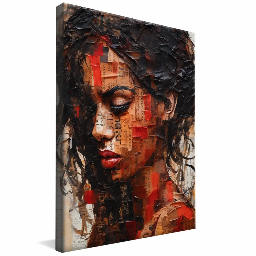 Woman in collages Canvas