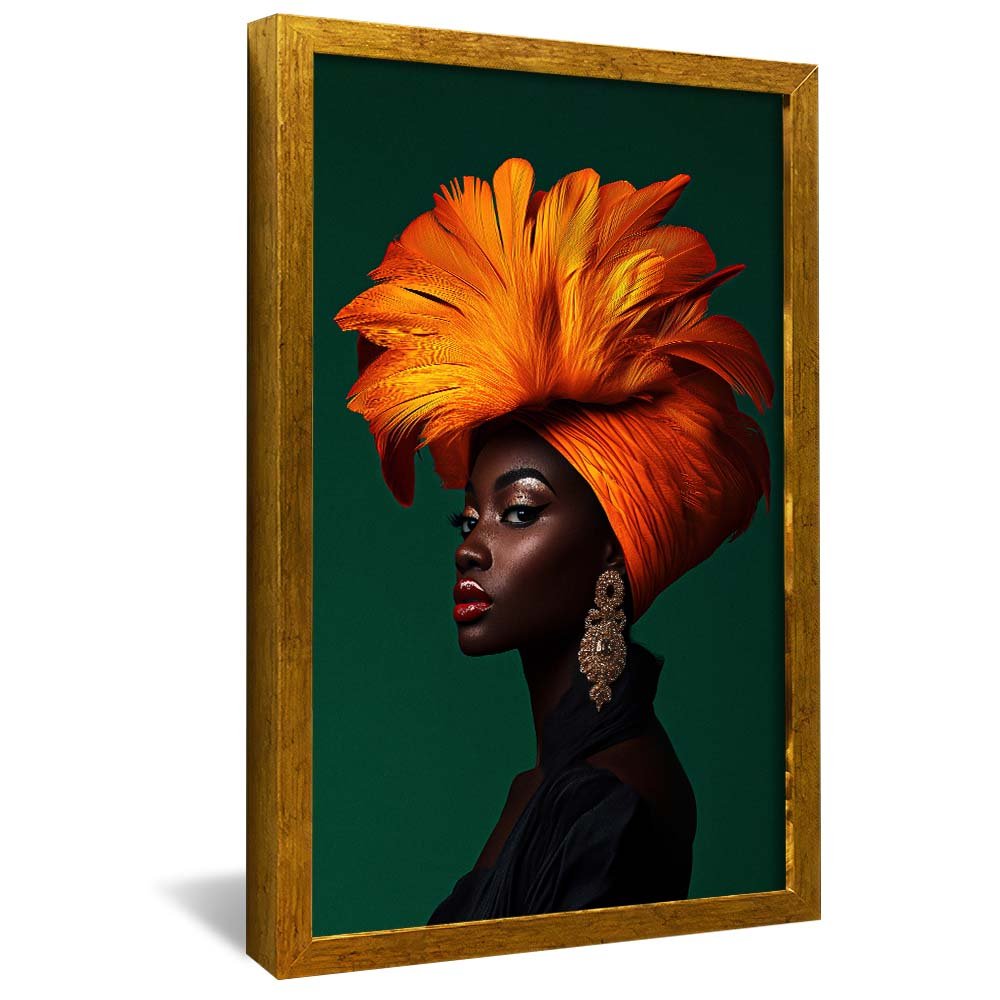 Woman with Orange Turban v2093 Canvas