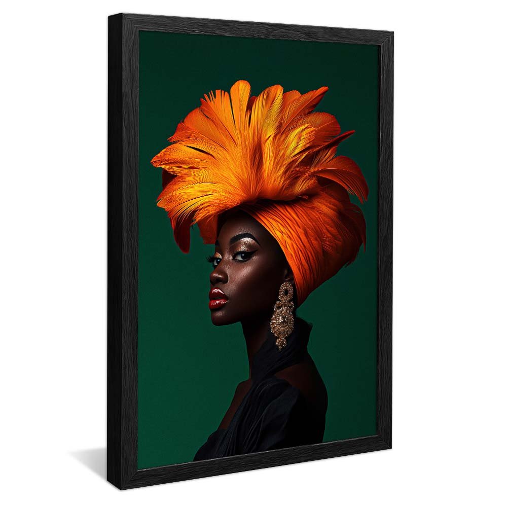 Woman with Orange Turban v2093 Canvas