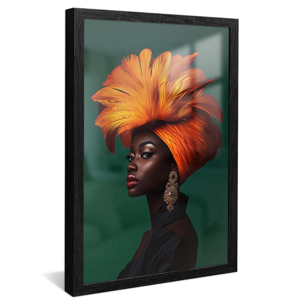 Woman with Orange Turban v2093 Canvas