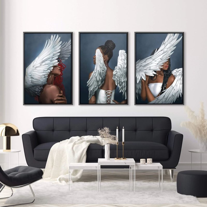 Women Angel 3 -screens Canvas