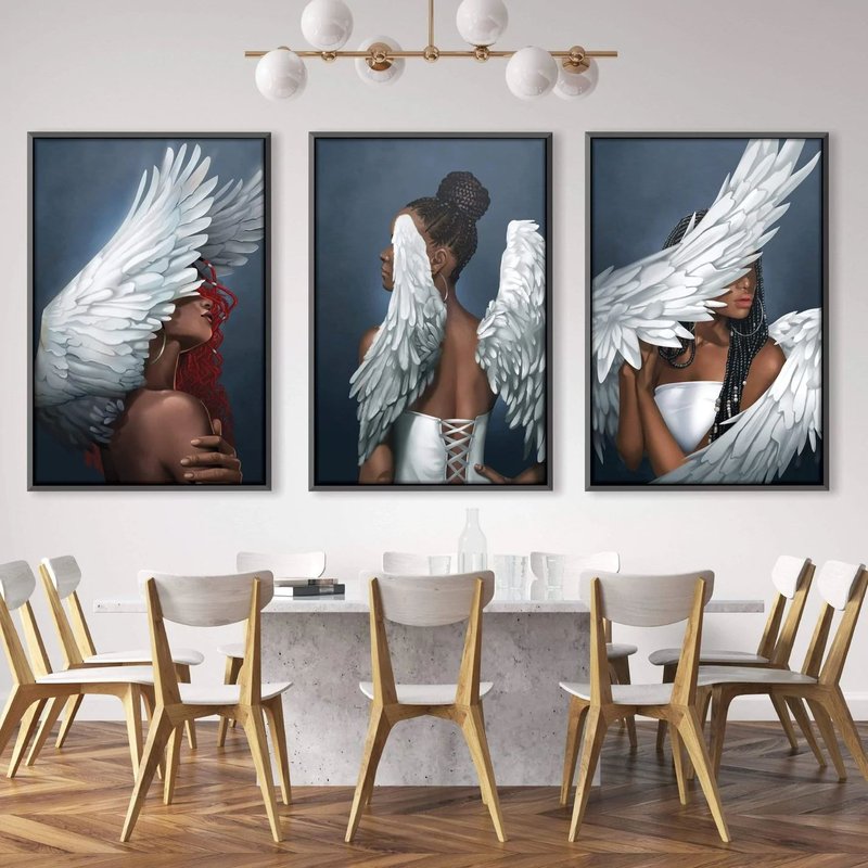 Women Angel 3 -screens Canvas