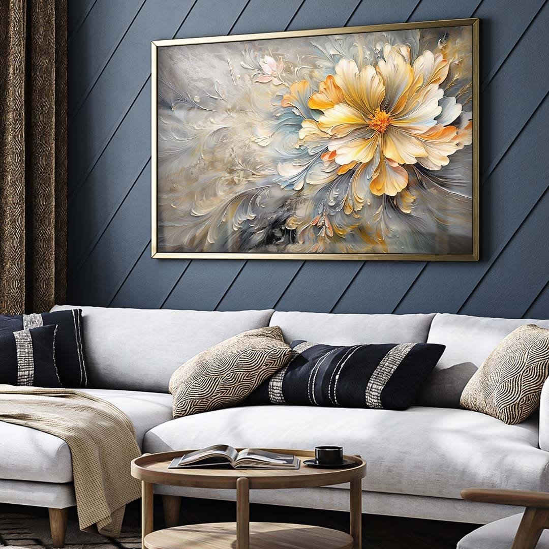 Yellow Floral Painting Canvas