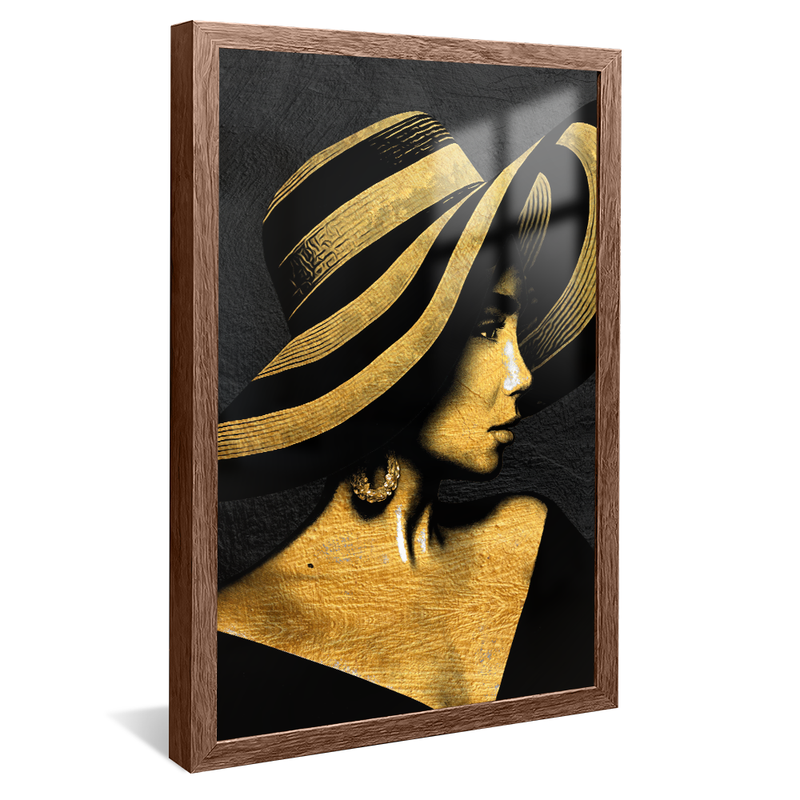 Yellow Woman and Hat V1459 Canvas