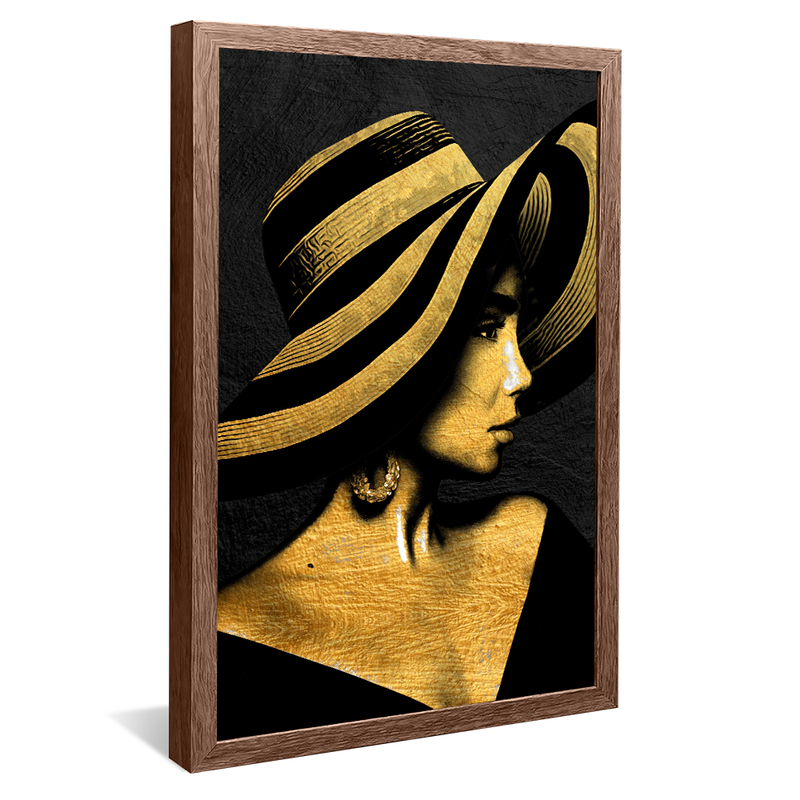 Yellow Woman and Hat V1459 Canvas