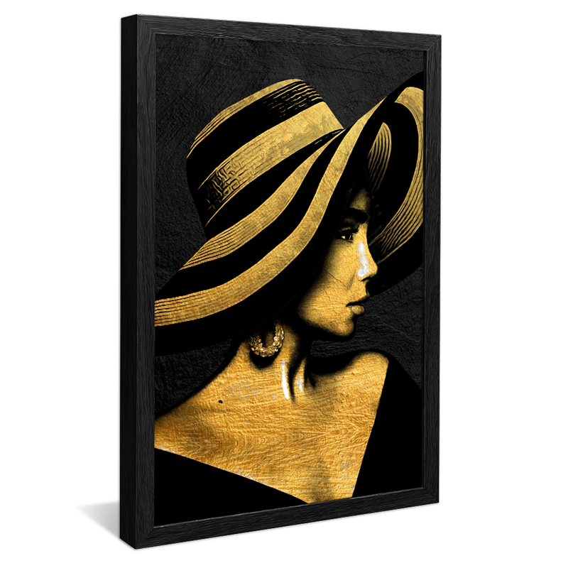 Yellow Woman and Hat V1459 Canvas