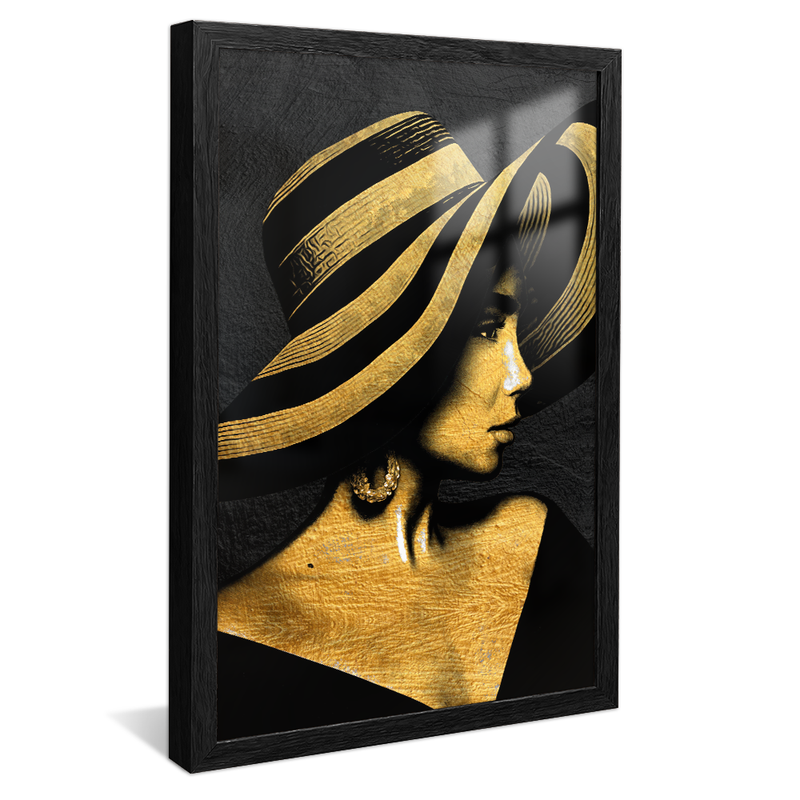 Yellow Woman and Hat V1459 Canvas