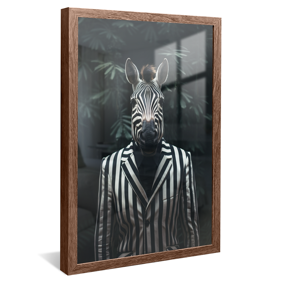 Zebra in a Suit Canvas