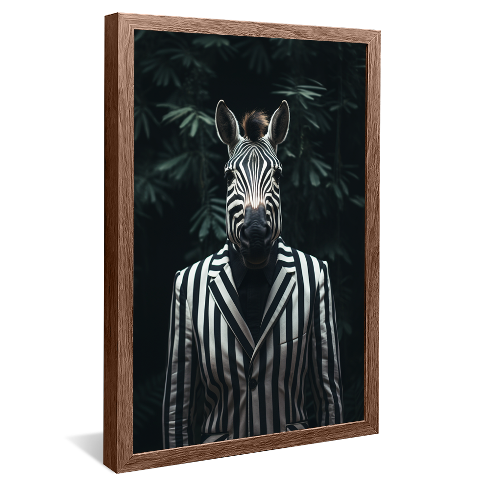 Zebra in a Suit Canvas