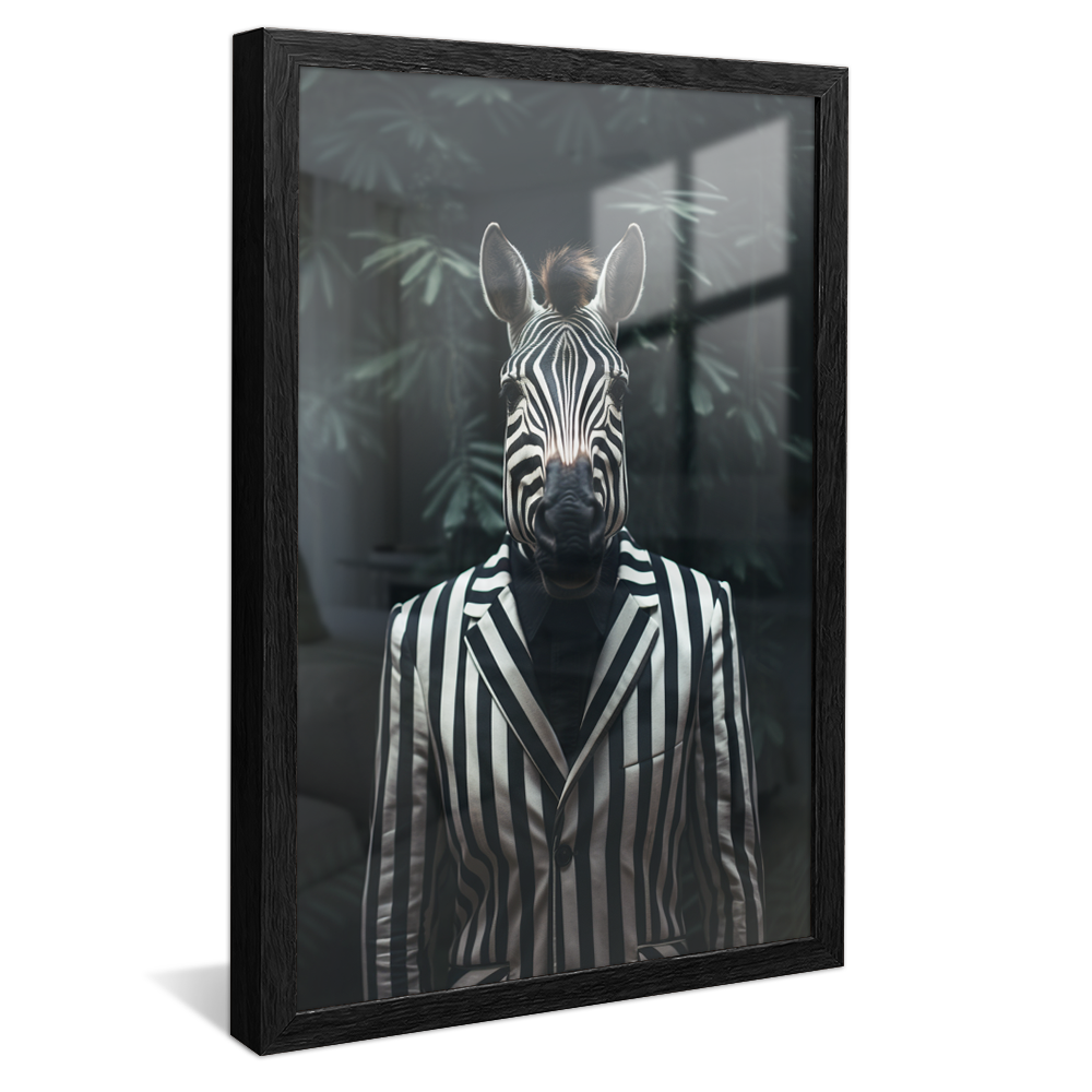 Zebra in a Suit Canvas