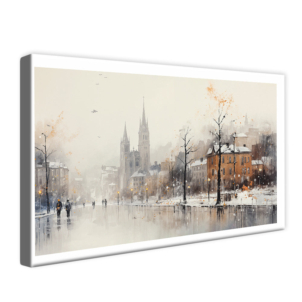 Snow City Landscape V2504 Canvas