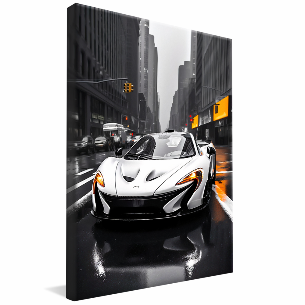 White McLaren P1 Canvas