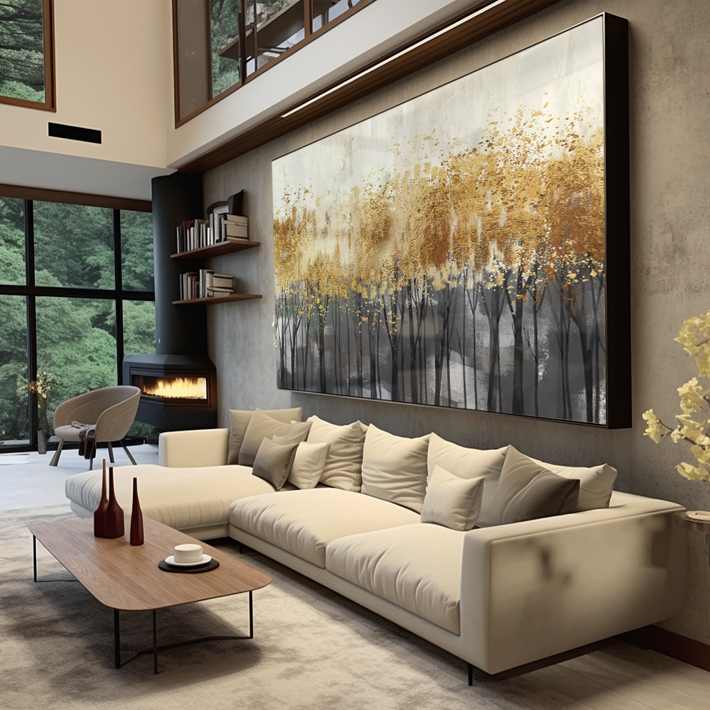 Golden Trees V812 Canvas