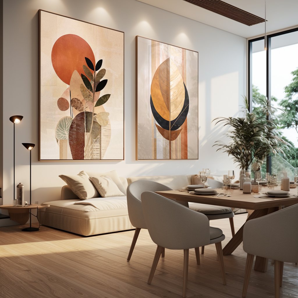 BASE 2 TELAS - Tropical Abstract V72 Canvas