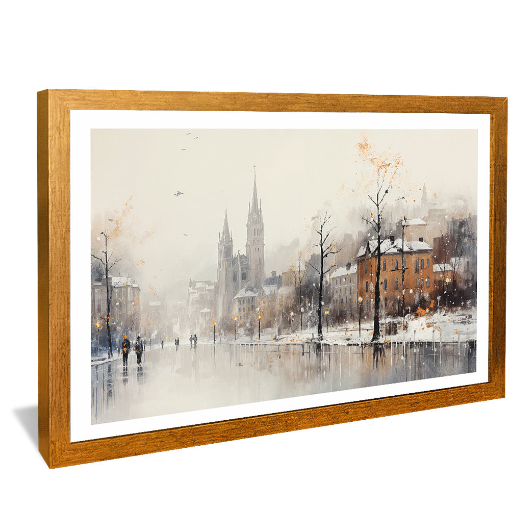 Snow City Landscape V2504 Canvas