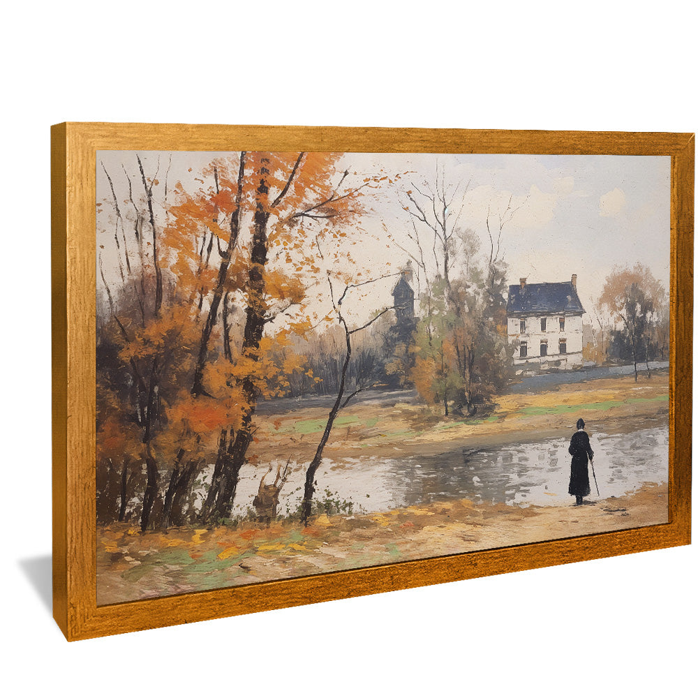 Painting of Woman in the Lake V2485 Canvas