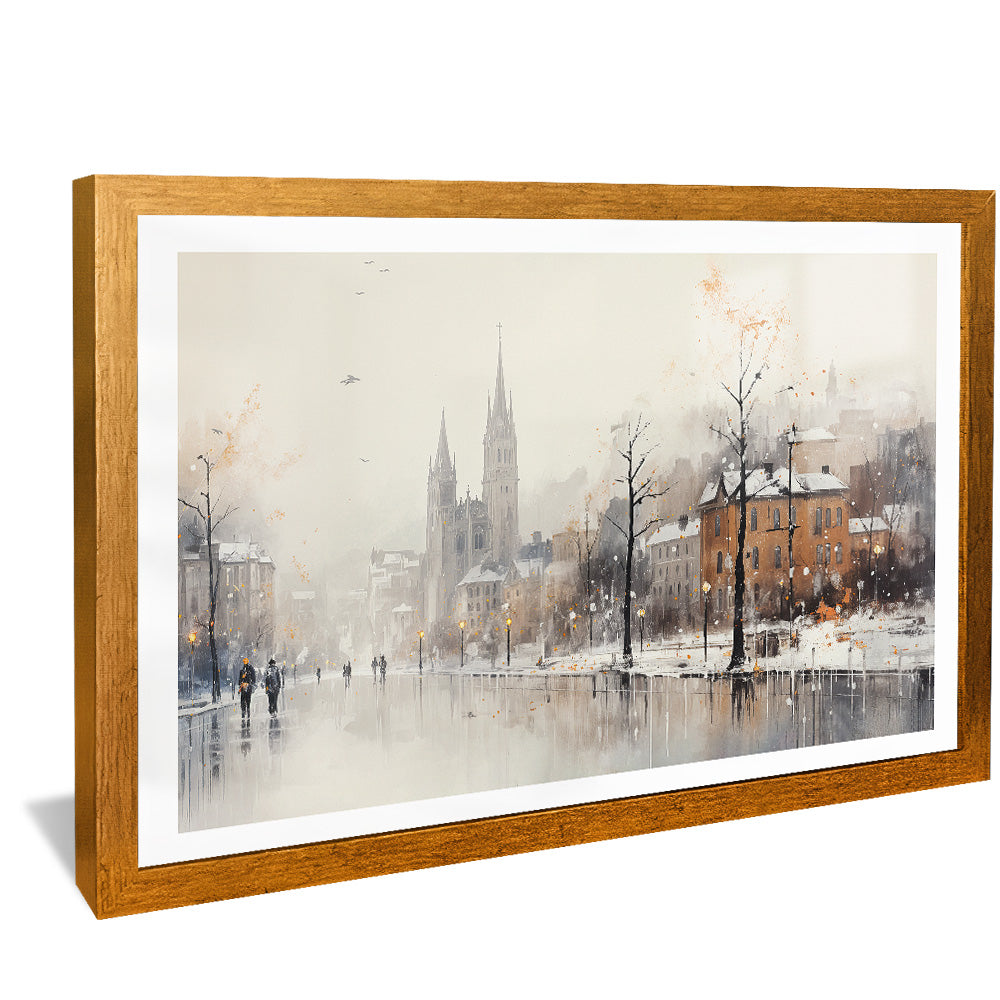 Snow City Landscape V2504 Canvas