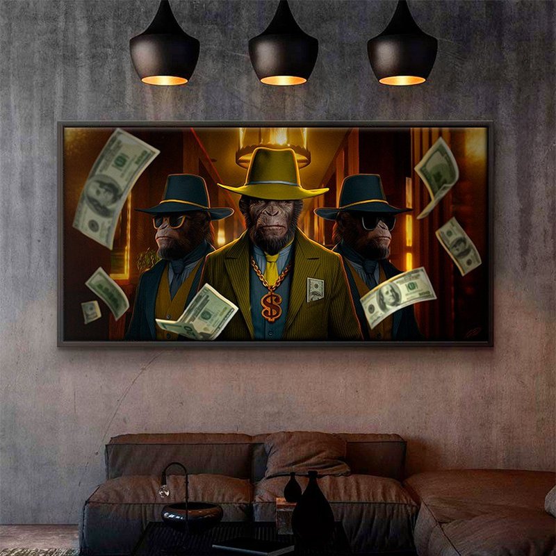 gang of monkeys Canvas