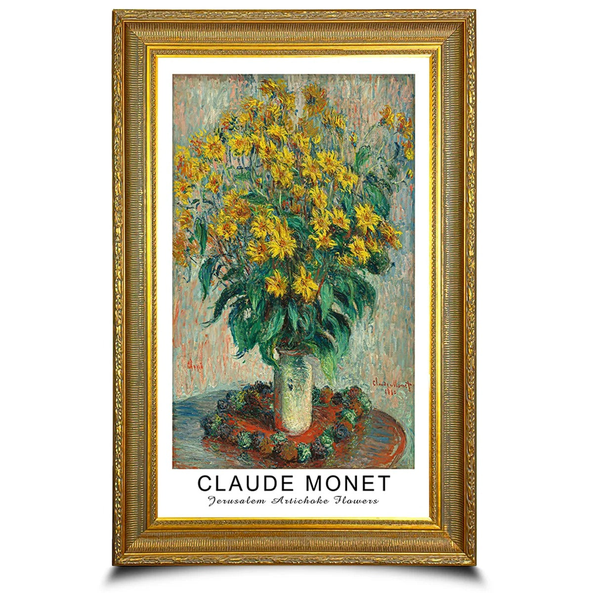 Claude Monet Jerusalem Artichoke Flower Canvas