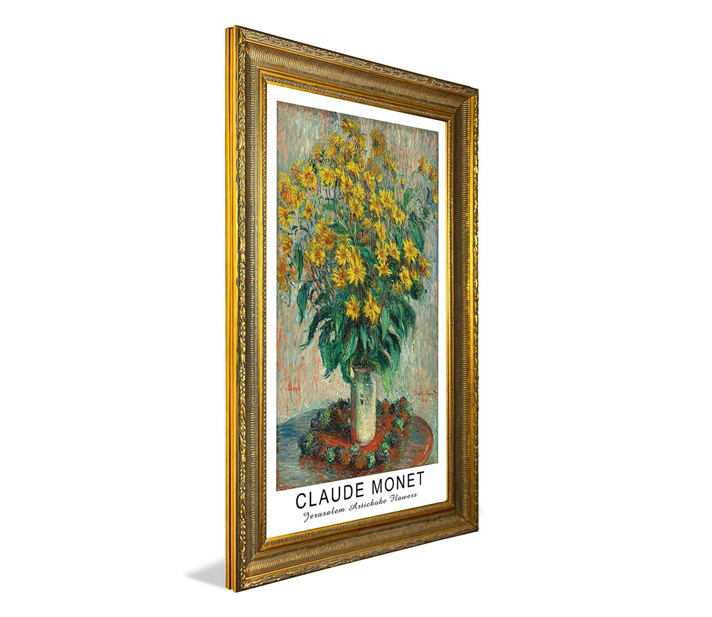 Claude Monet Jerusalem Artichoke Flower Canvas