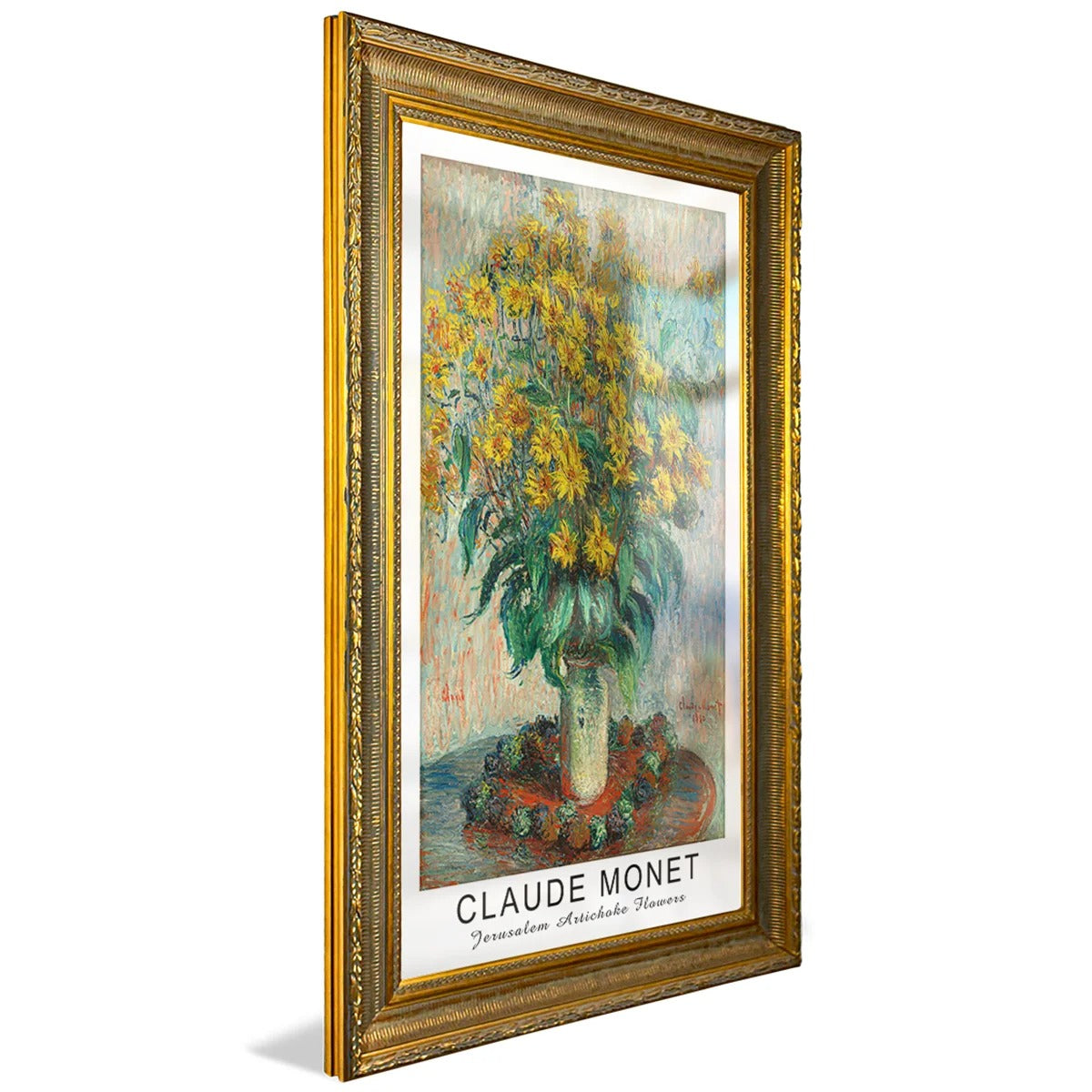 Claude Monet Jerusalem Artichoke Flower Canvas