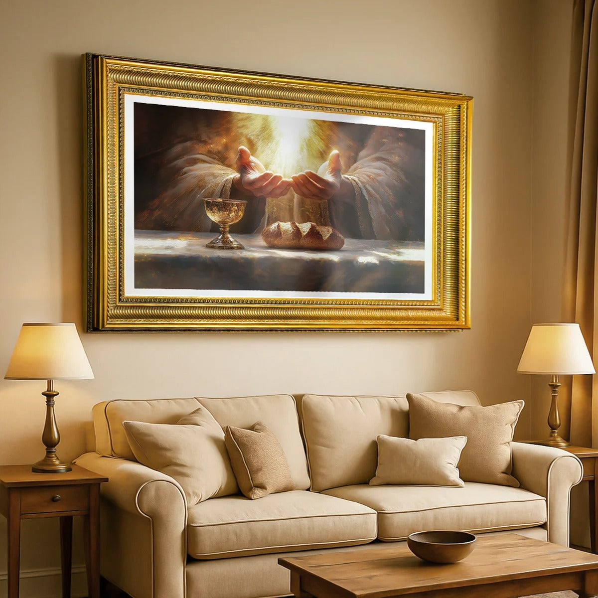 Blessed Bread and Wine Canvas