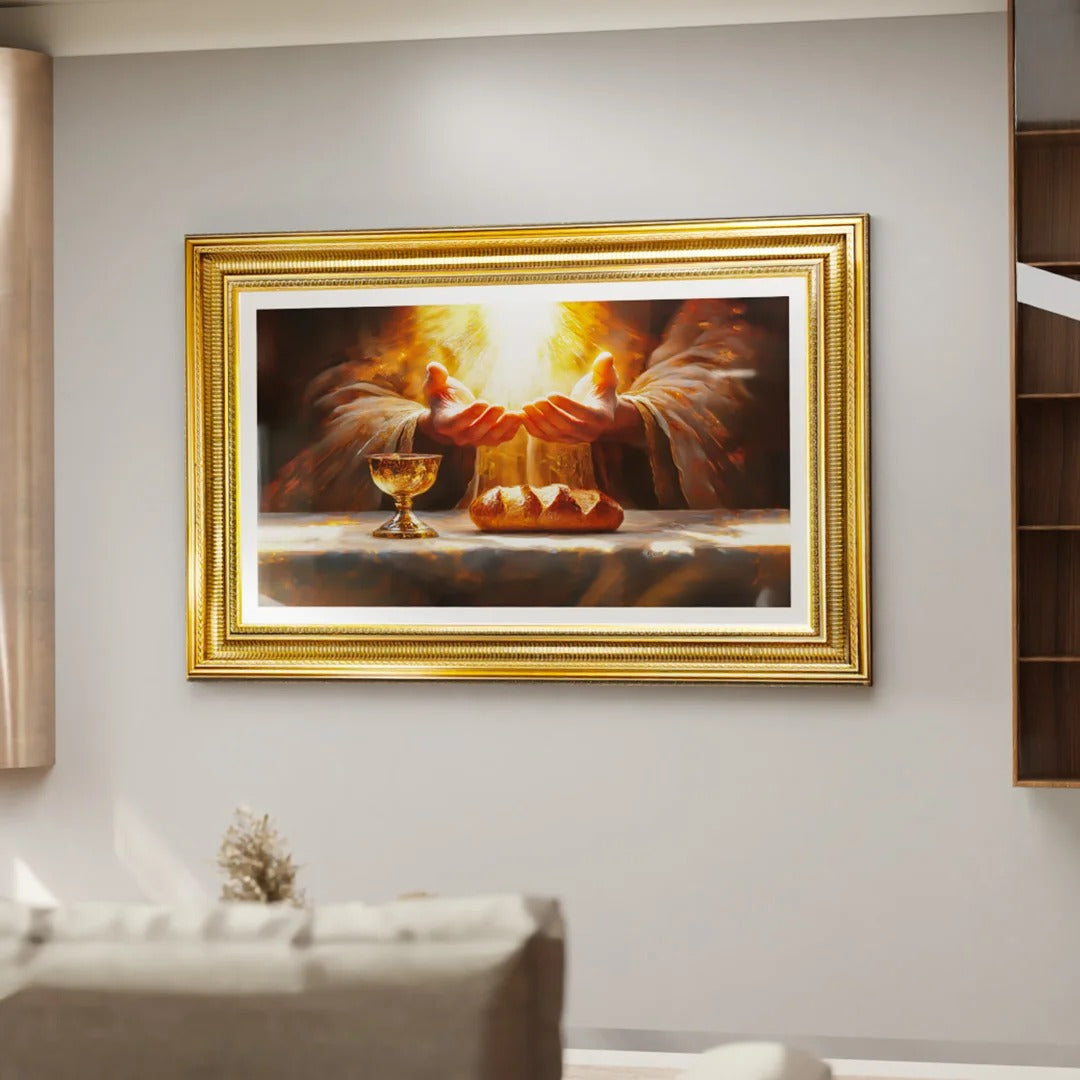 Blessed Bread and Wine Canvas