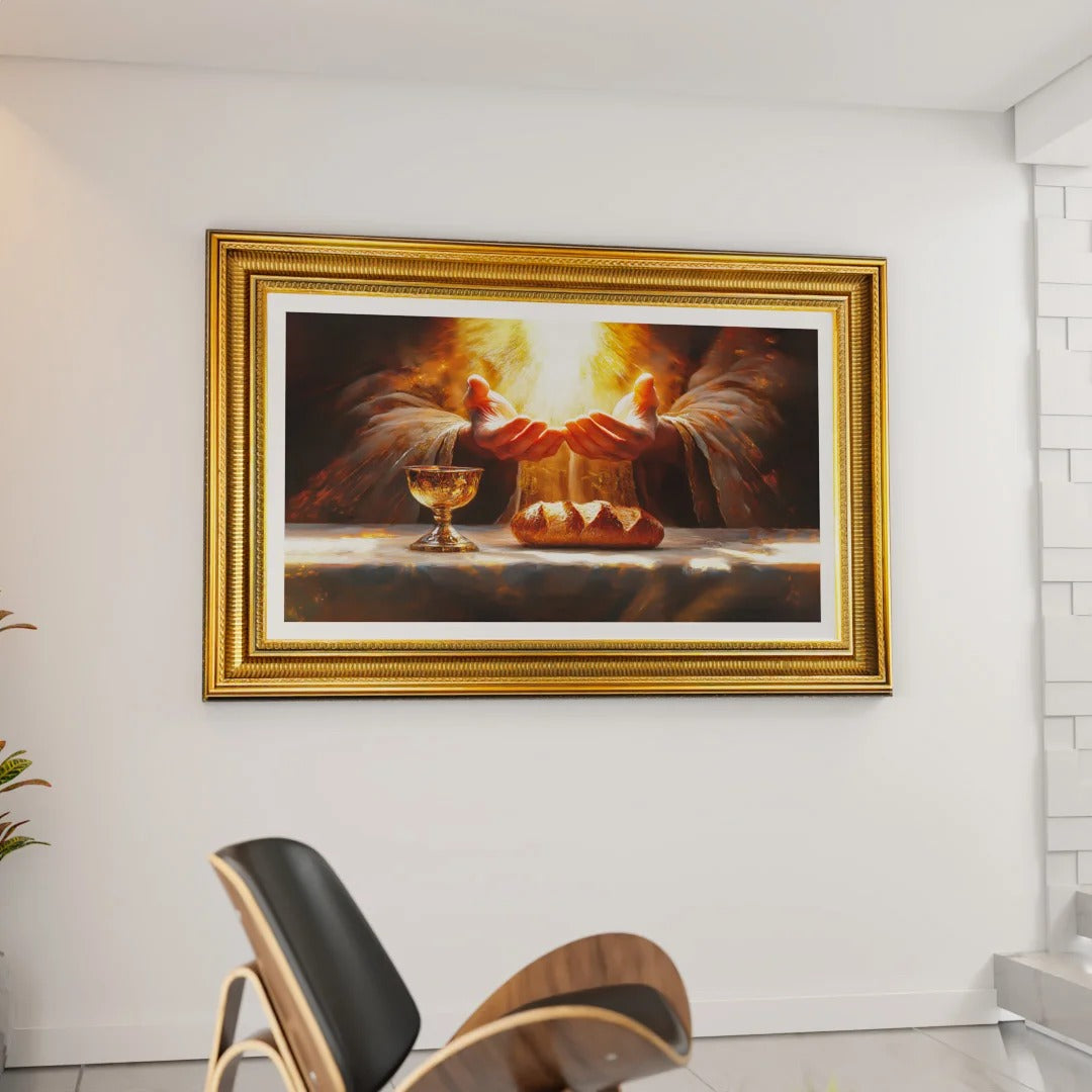 Blessed Bread and Wine Canvas