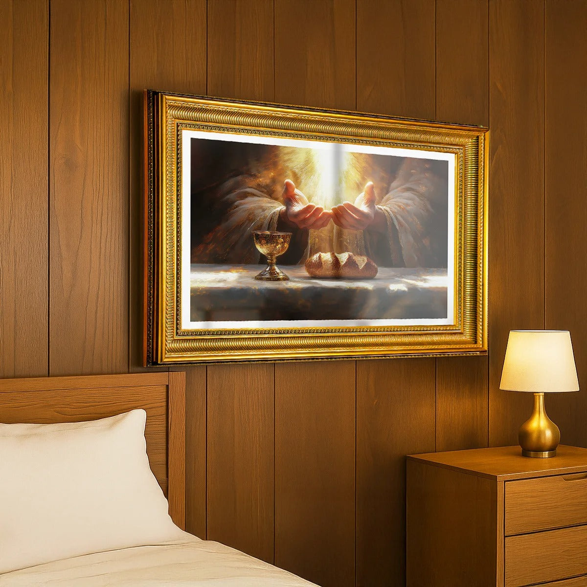 Blessed Bread and Wine Canvas