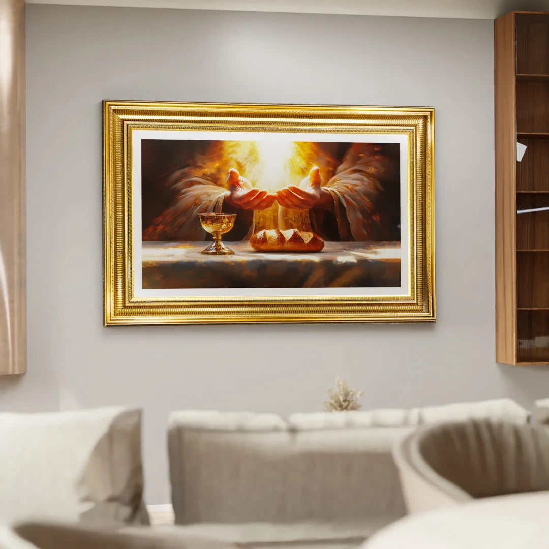 Blessed Bread and Wine Canvas