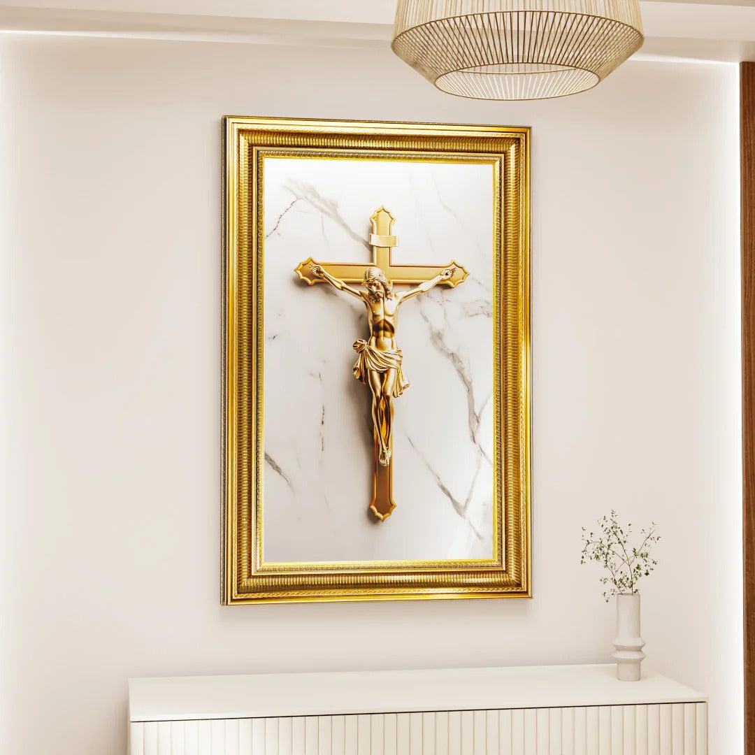 Christ’s Cross on Marble V1333 Canvas