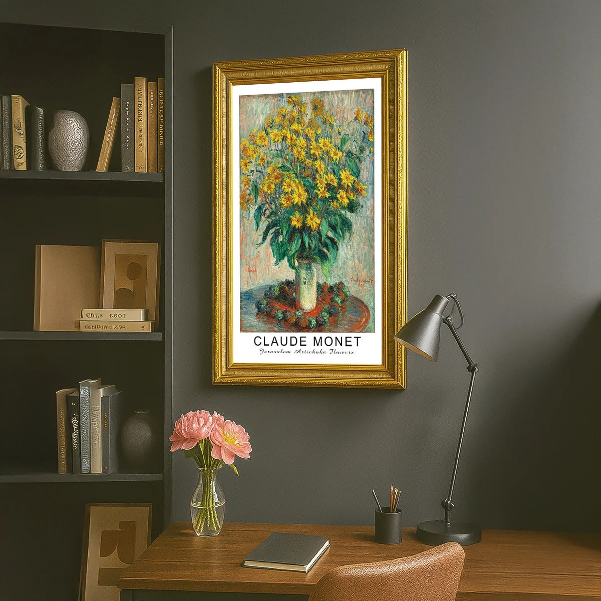 Claude Monet Jerusalem Artichoke Flower Canvas